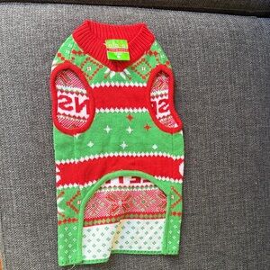 Spot and Tango Size M Festive Red and Green Dog Sweater